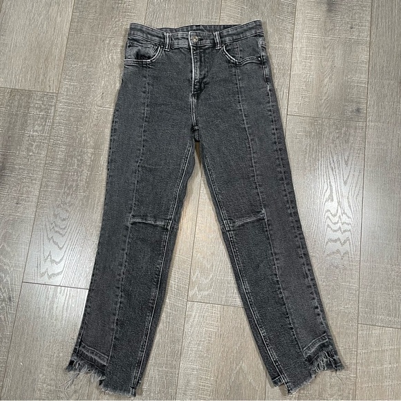 Allsaints Women’s Kim Twotone Jeans Size 26 Black - Picture 1 of 5